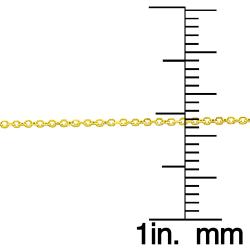 14k Yellow Gold 24-inch Diamond-cut Cable Chain