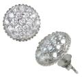 10k White Gold Cubic Zirconia Stud Earrings