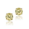 Glitzy Rocks 14k White Gold 7mm Citrine Stud Earrings