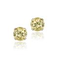 Glitzy Rocks 14k White Gold 6mm Citrine Stud Earrings