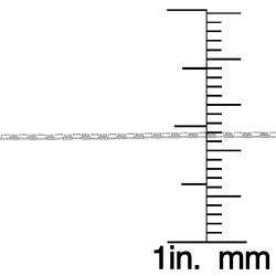 14k White Gold 18-inch Reflection Box Chain 