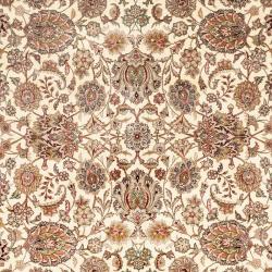 Asian Hand-knotted Royal Kerman Ivory Wool Rug (12' x 18')
