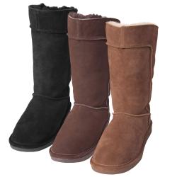 Bearpaw Women's 'Hayden' Suede Sheepskin-lined Epaulet Detail Boots