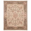 Asian Hand-knotted Royal Kerman Beige and Tan Wool Rug (5' x 7')