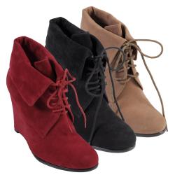 Hailey Jeans Co Women's 'Jetti-21' Lace-up Wedge Boots