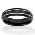 Hematite and Stainless Steel Men's Ring