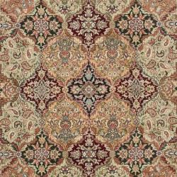 AsianHand-knotted Royal Kerman Multicolored Wool Rug (9' x 12')