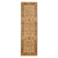 Asian Hand-knotted Royal Kerman Beige and Tan Wool Rug (2'6 x 12')