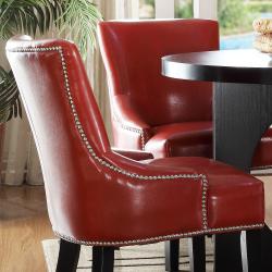 Westmont 5-piece Hot Red Faux Leather Dining Set 