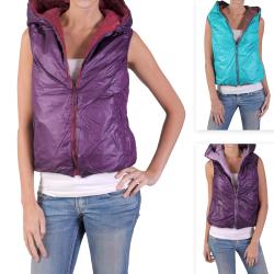 Hailey Jeans Co. Junior's Reversible Plush Sleeveless Jacket