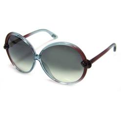 Tom Ford Women's TF 164 Nicole 86B Transparent Aqua Green/Purple Fashion Sunglasses