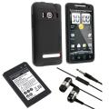 Otterbox OEM Black Impact Case/ Headset/ Battery for HTC EVO 4G