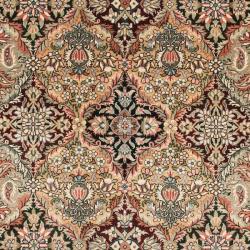 Asian Hand-knotted Royal Kerman Multicolor Wool Rug (6' Round)