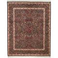 Asian Hand-knotted Royal Kerman Black Wool Rug (8' x 10')