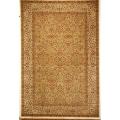 Asian Hand-knotted Royal Kerman Green and Ivory Wool Rug (6' x 9')