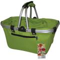 JanetBasket Lime Small Aluminum/Canvas Basket