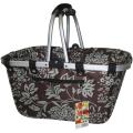 JanetBasket Blue Floral Large Aluminum/Canvas Basket