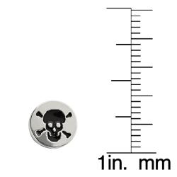 Stainless Steel Skull and Crossbones Magnetic Illusion Plugs