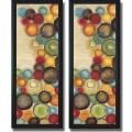 Jeni Lee 'Wednesday Whimsy I and II' Framed 2-piece Canvas Art Set