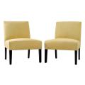 Portfolio Niles Kiwi Green Microfiber Armless Chairs (Set of 2)