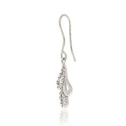 Sterling Silver Diamond Accent Teardrops Dangle Earrings