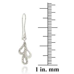 Sterling Silver Diamond Accent Teardrops Dangle Earrings