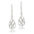 Sterling Silver Diamond Accent Teardrop Dangle Earrings