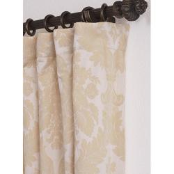 Mayfair Cream Cotton 106-inch Damask Curtain Panel