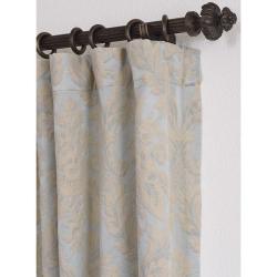 Mayfair Light Blue 95-inch Cotton Damask Curtain Panel