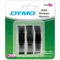 Dymo Caption Maker Black Tape Refills (Pack of 3)