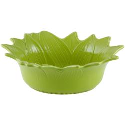 Appolia French Ceramic Lime Green Sunflower 4-qt Serving Bowl