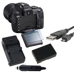 Screen Protector/ Battery/ Charger Set/ USB Cable for Nikon D5000