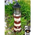 Brown/ Ivory 36-inch Lighthouse Fiberglass Solar Light