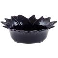 Appolia French Ceramic Eggplant Sunflower 4-qt Serving Bowl