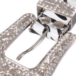 Journee Collection Women's Zebra Print Rhinestone Detail Belt