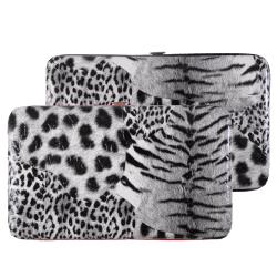 Journee Collection Women's Mixed Animal Print Frame Clutch Wallet