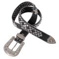 Journee Collection Women's Studded Fleur-de-lis Accent Belt