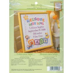 Baby Blocks Birth Record Counted Cross Stitch Kit