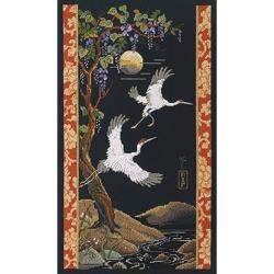 Platinum Collection Cranes Counted Cross Stitch Kit