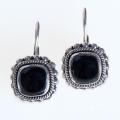 Sterling Silver Onyx Earrings (India)