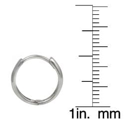 10kt White Gold Rounded Mini-Hoop Earrings