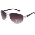 US Polo Association Women's 'Kiawah' Silver/Black Aviator Sunglasses