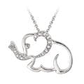 Sterling Silver Diamond Accent Elephant Necklace