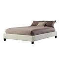 Sarajevo White Vinyl Queen Platform Bed