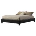 Sarajevo Dark Brown Vinyl Full Platform Bed