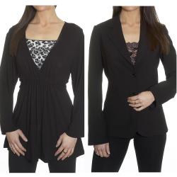 The Mini Cami Women's Leopard and Black Scallop Lace Mini Camisoles (Pack of 2)