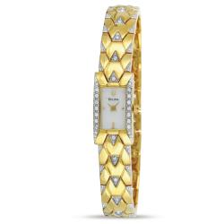 Bulova Women's Clear Crystal Two-tone Watch