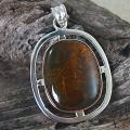 Sterling Silver Honey Amber Pendant (Poland)