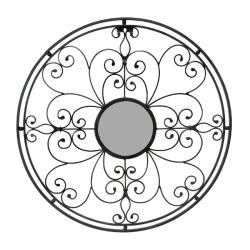 Round Wall Decor with Beveled Mirror