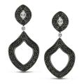 10k White Gold 1/2ct TDW Black and White Diamond Earrings (G-H, I2-I3)